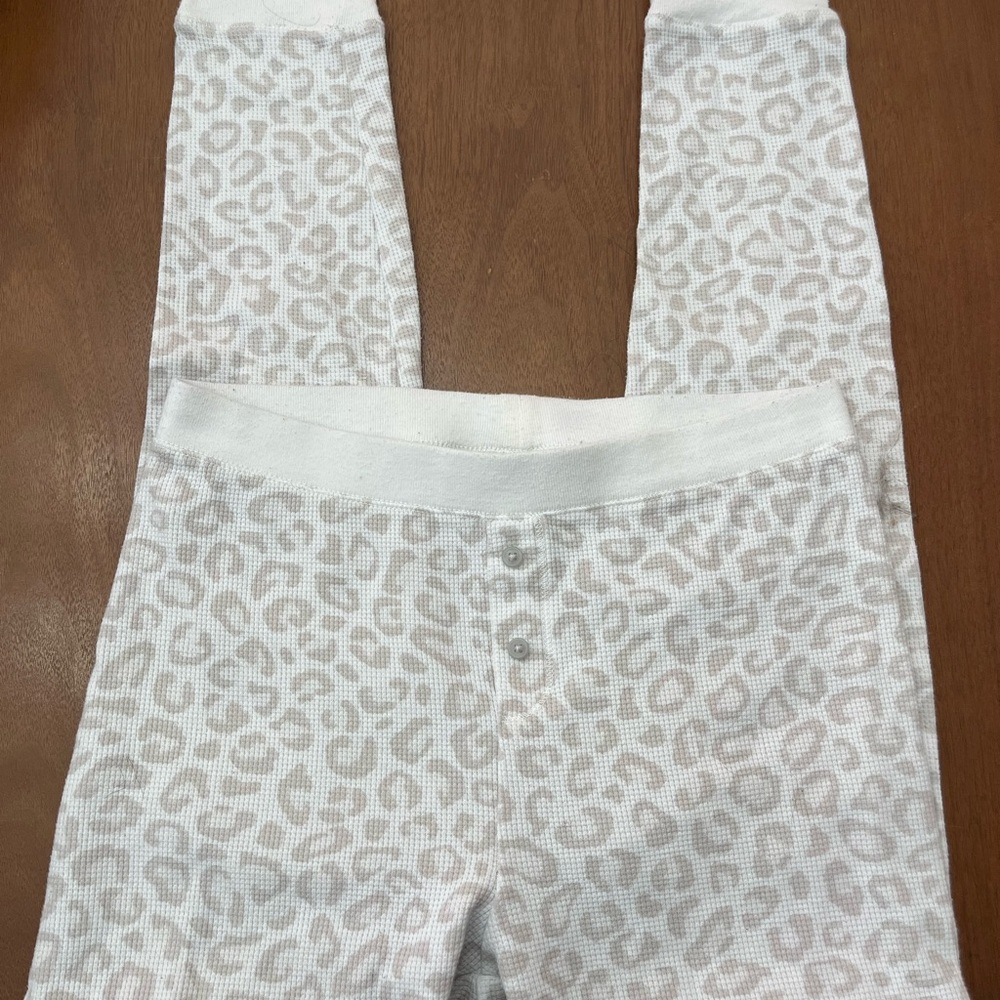 Old Navy Cream Leopard Print Pj Pants